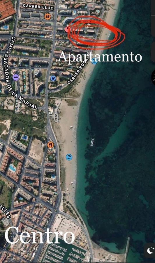 Sunnybeach Apartment mit direktem Strandzugang Dénia Exterior foto